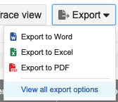 Office templates is the third option in the Export menu