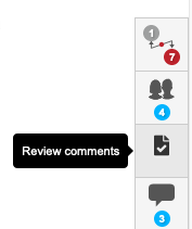 Review comments widget appears in Single Item View.