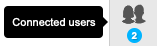 In Single Item View, select the Connected users icon.