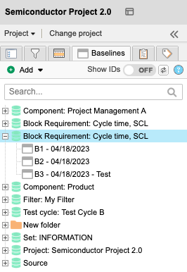 Example baseline source that contains three baselines.