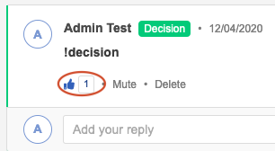 Use the Like icon to agree with a comment and to track voting.