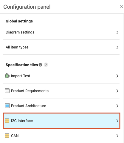 The Configuration panel shows that the 12C Interface tile is selected.