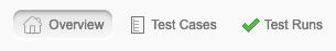 The New Test Plan panel lets you choose the view: Overview, Test Cases, and Test Runs.