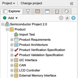 The Explorer Tree shows a hierarchical listing of all project items.