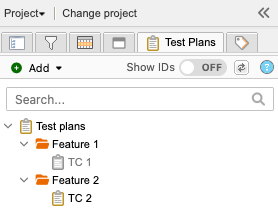 The Test Plans tab is highlighted.