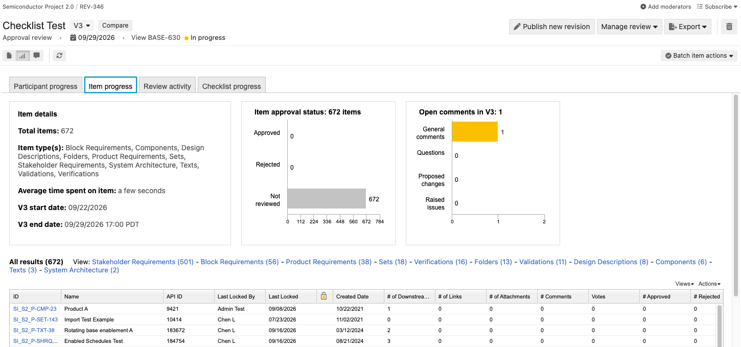 Select items to transition, then select Action > Batch transition workflow.