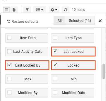 In List View, select gear icon then select which fields you want visible.