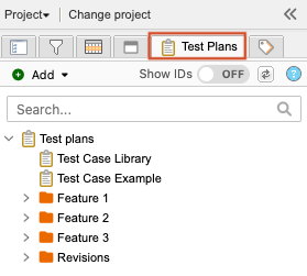 The Test Plans tab of the Explorer Tree is selected.